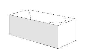 Panou frontal Radaway pentru cazi rectangulare 160cm h56cm