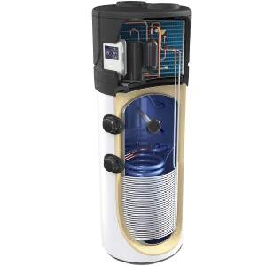 Pompa de Caldura pentru preparare apa calda menajera cu schimbator de caldura, Aer-Apa AquaThermica Tesy HPWH 2.1 200 U 02