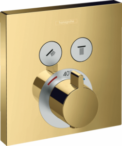 Baterie dus Hansgrohe ShowerSelect termostatata cu 2 functii, auriu