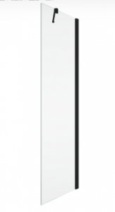 Cabina dus Walk-In SanSwiss Solino SOLT2, 80xH200 cm profil negru, sticla Screen