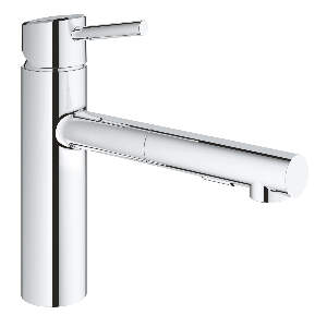 Baterie bucatarie Grohe Concetto cu dus dual spray extractibil crom