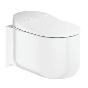 Set vas wc suspendat Grohe Sensia Arena Rimless cu capac si functie de bideu electric Hygiene Clean alb