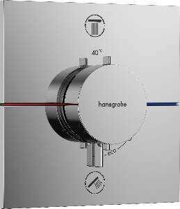 Baterie cada - dus termostatata Hansgrohe ShowerSelect Comfort E cu 2 functii montaj incastrat necesita corp ingropat crom