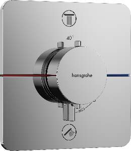 Baterie cada - dus termostatata Hansgrohe ShowerSelect Comfort Q cu 2 functii montaj incastrat necesita corp ingropat crom