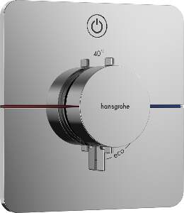 Baterie dus termostatata Hansgrohe ShowerSelect Comfort Q On/Off cu montaj incastrat necesita corp ingropat crom