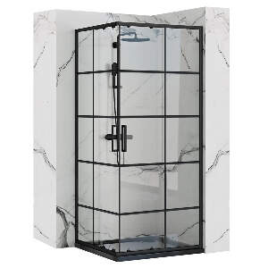 Cabină de duș Rea Concept 80x80 cm negru mat
