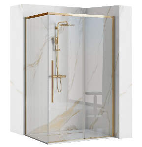 Cabină de duș Rea Solar 80x100 cm auriu