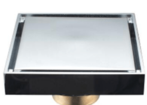Sifon de pardoseala antimiros, cu iesire verticala, diametru ramă 100 mm, diametru scurgere 38 mm, doua fețe, argintiu nichelat sau suport fixare placa gresie, cod 1503