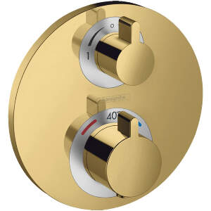 Baterie cada sau dus termostatata culoare auriu lucios Hansgrohe, Ecostat S