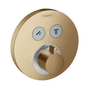 Baterie dus termostatata, Hansgrohe, ShowerSelect S, bronz periat
