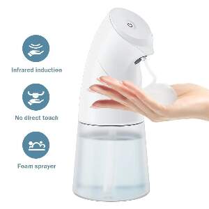 Dispenser de sapun lichid cu spuma fara atingere, dozator automat pentru spuma, dispozitiv inteligent cu senzor 450 ml